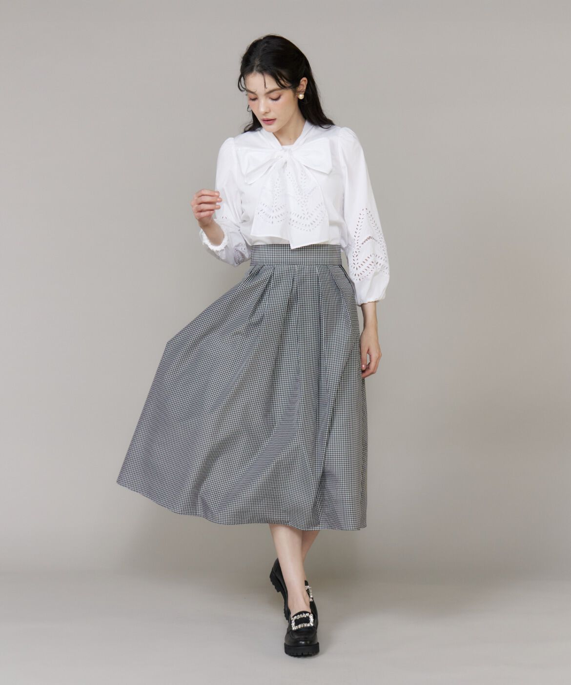 Maglie le cassetto「《M Maglie le cassetto》ロゴテープタックスカート」|スカート|