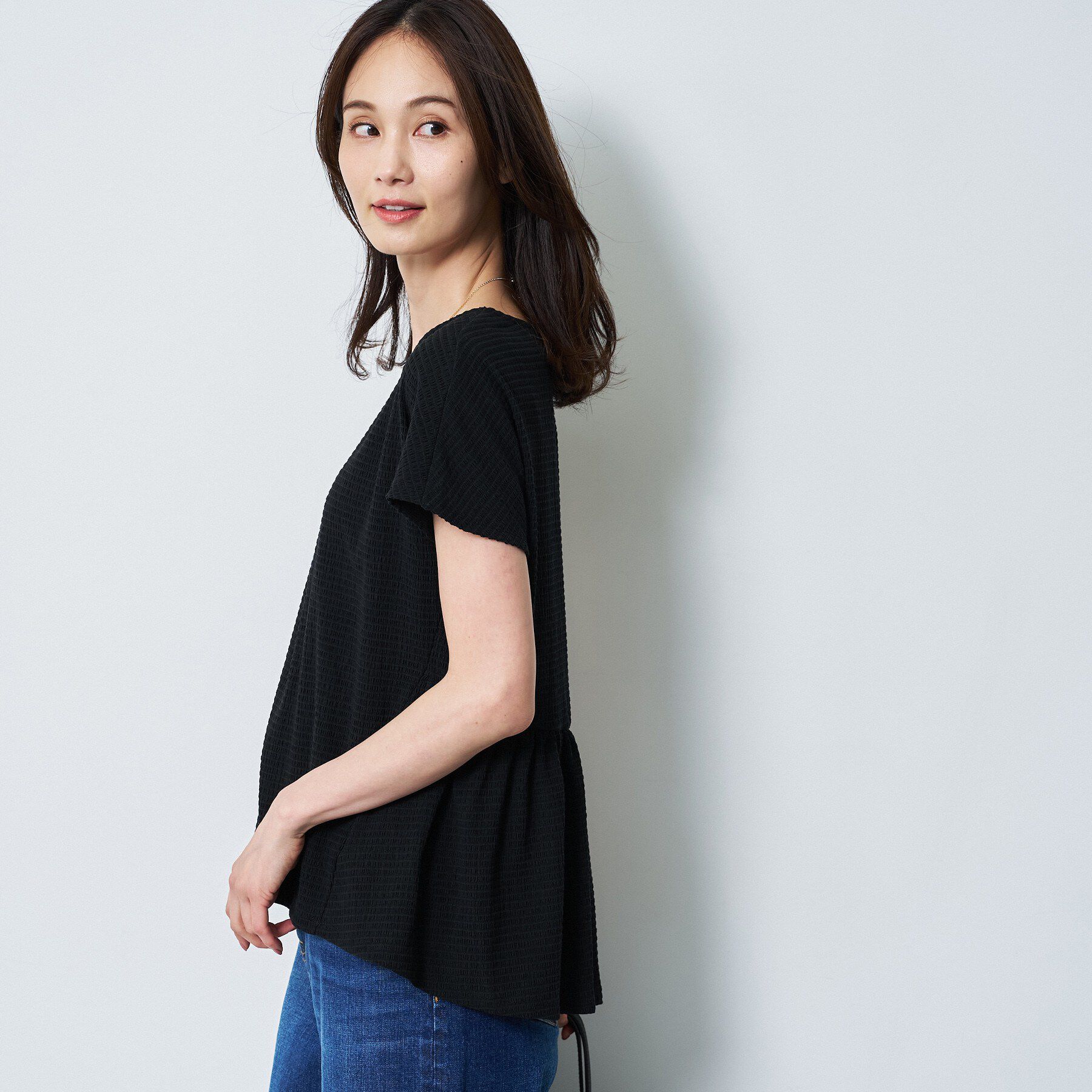 Reflect「【腰まわりカバー／手洗い可】ペプラムプルオーバー」|Tシャツ・カットソー|
