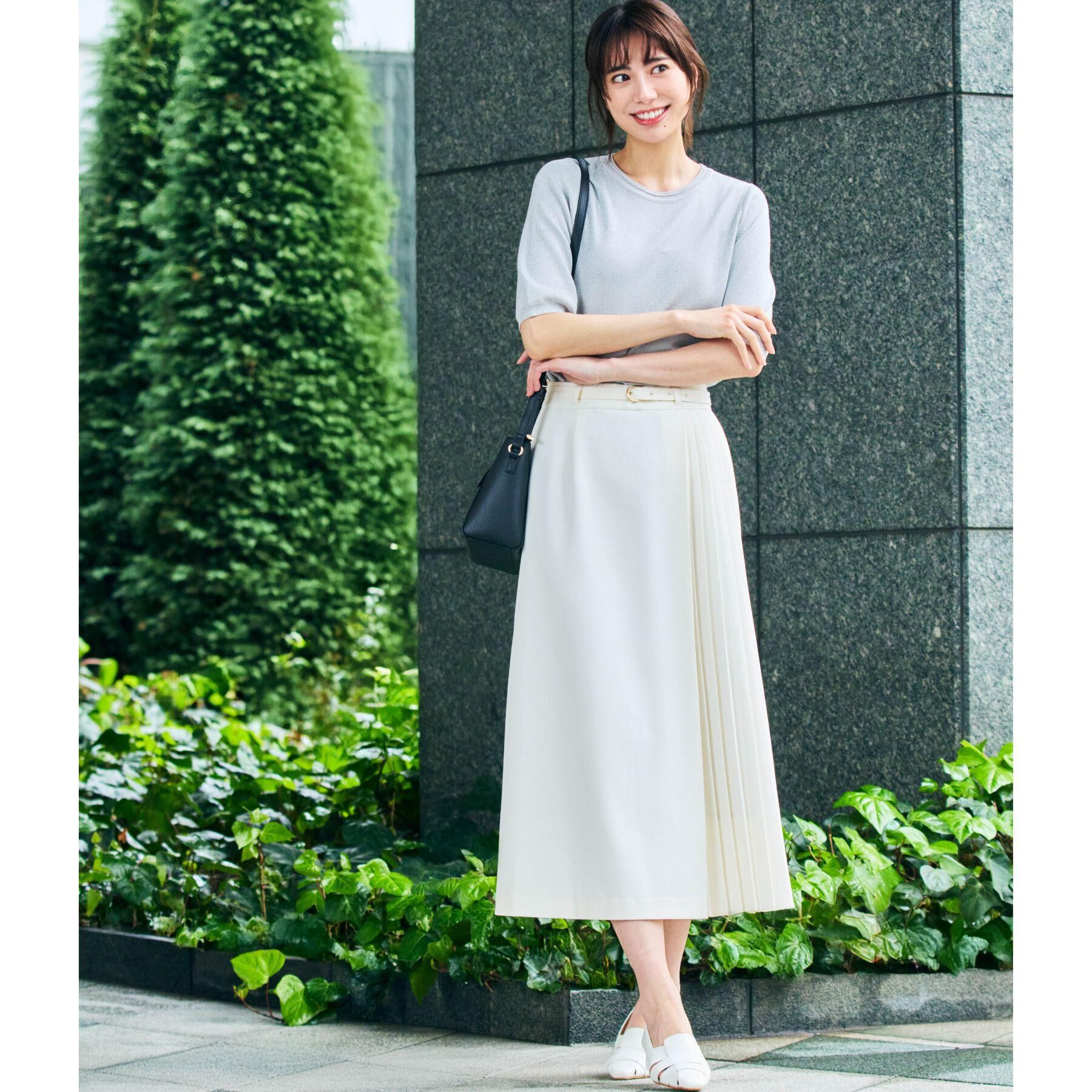 grove「【2WAY・洗える】プリーツ位置を変えられる、フレアスカート」|スカート|