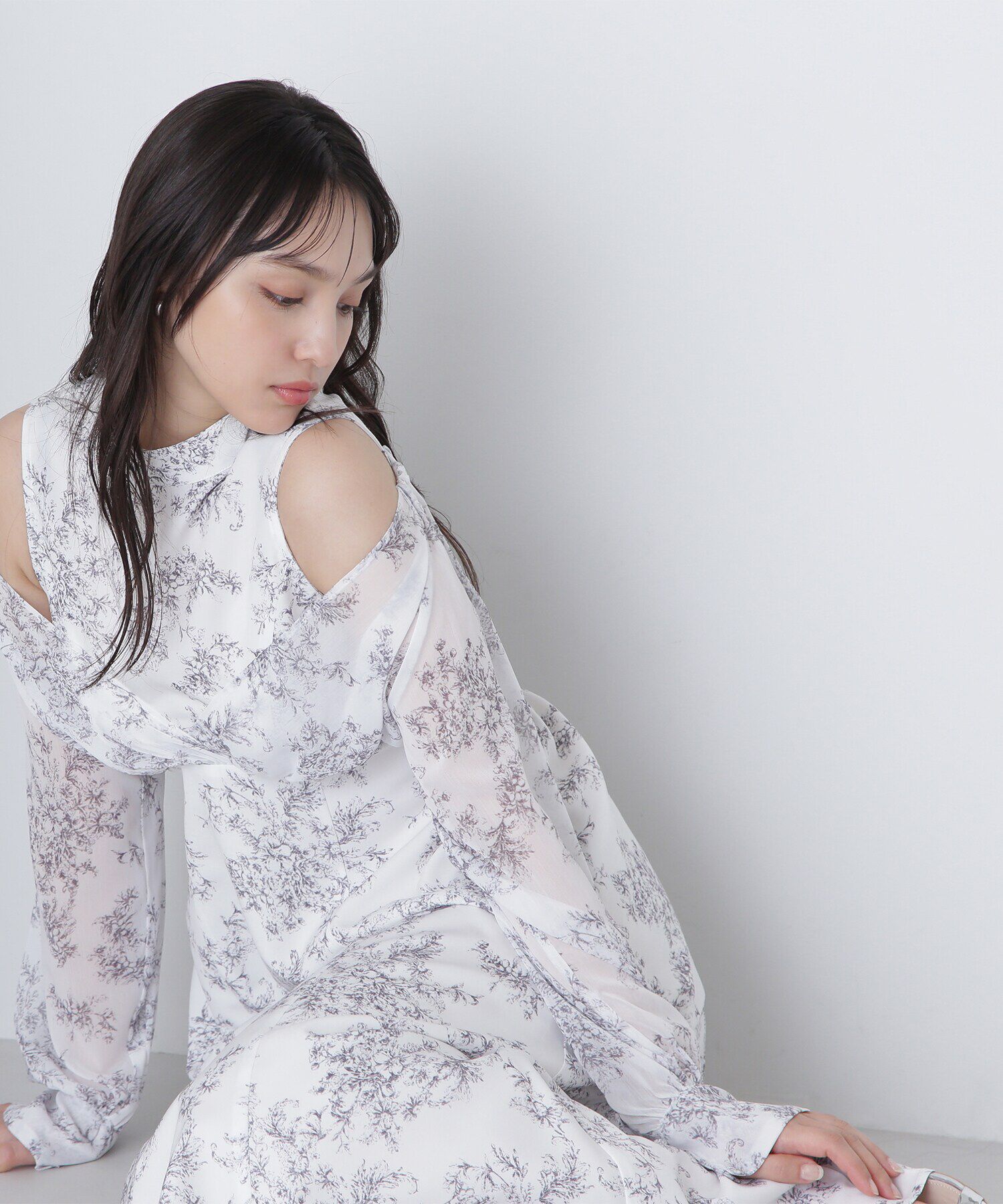  「シアープリントカシュクールワンピース」|ワンピース|オフベース2