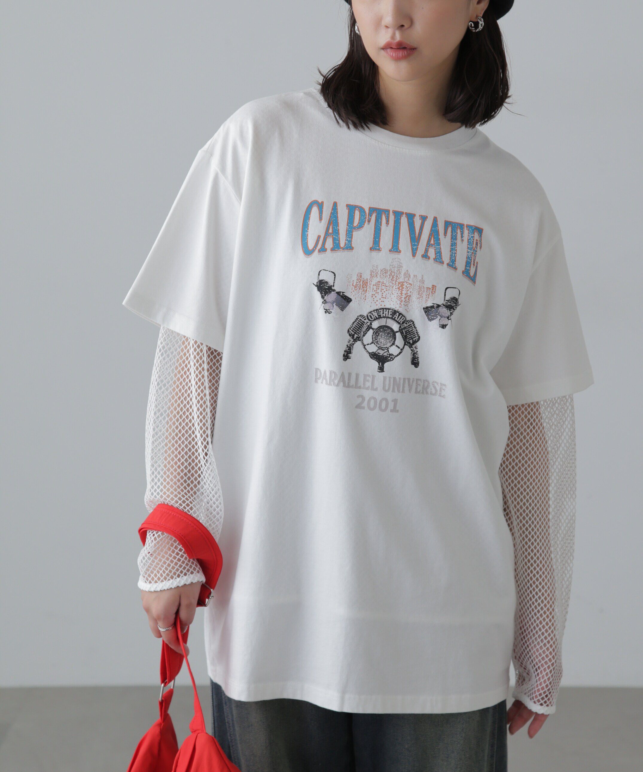  「ヴィンテージライクプリントTシャツ」|Tシャツ・カットソー|ホワイト