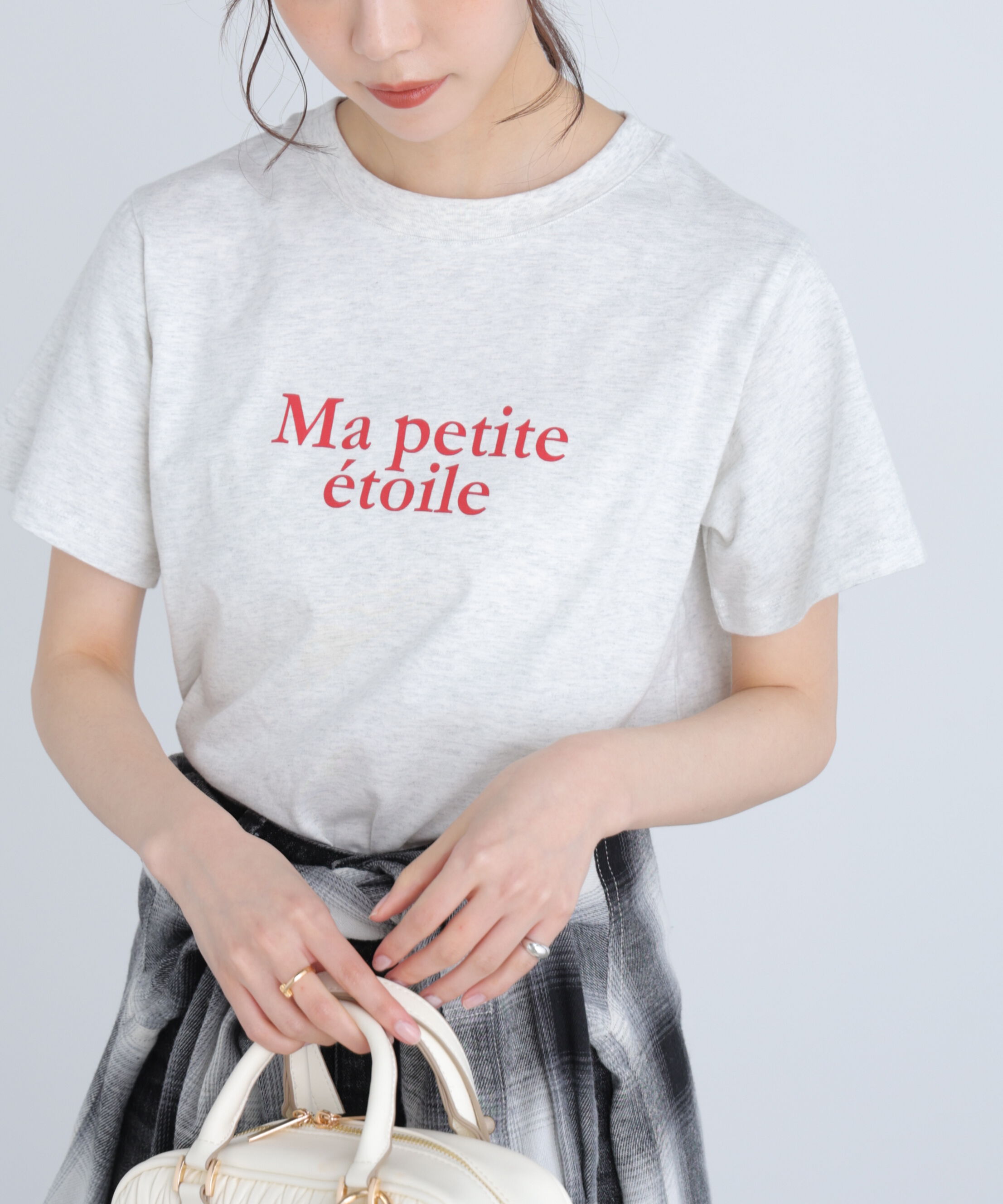  「フレンチロゴプリントTシャツ」|Tシャツ・カットソー|オートミール1