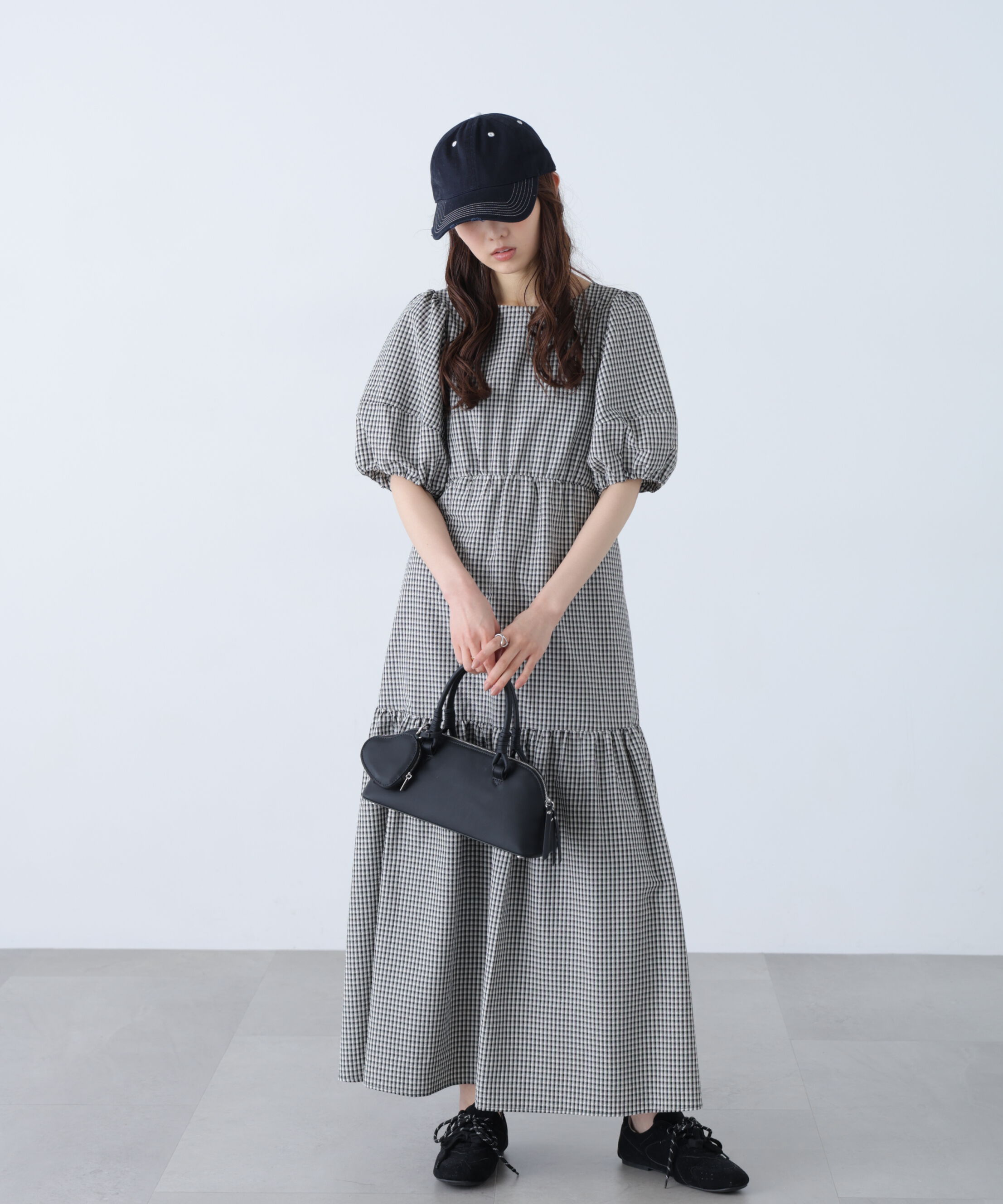  「ランタンスリーブバックリボンワンピース」|ワンピース|