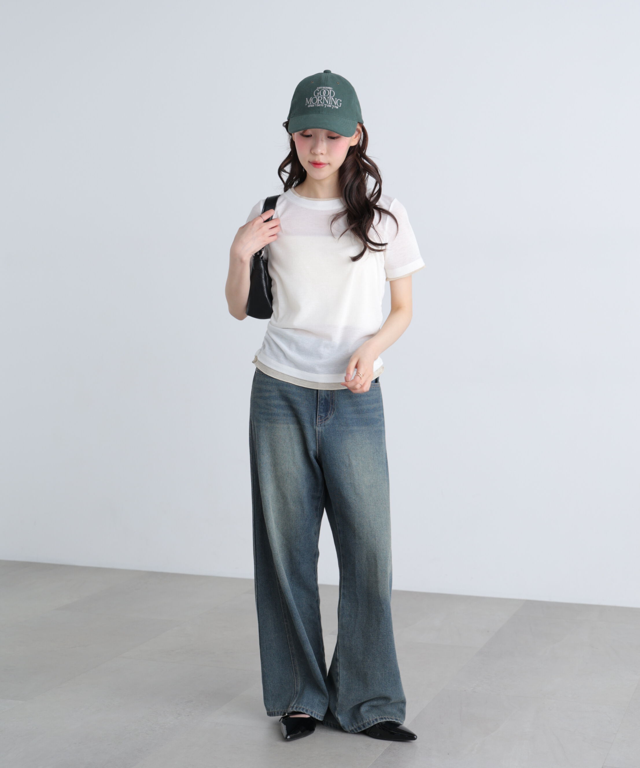  「レイヤード風半袖カットソー」|Tシャツ・カットソー|