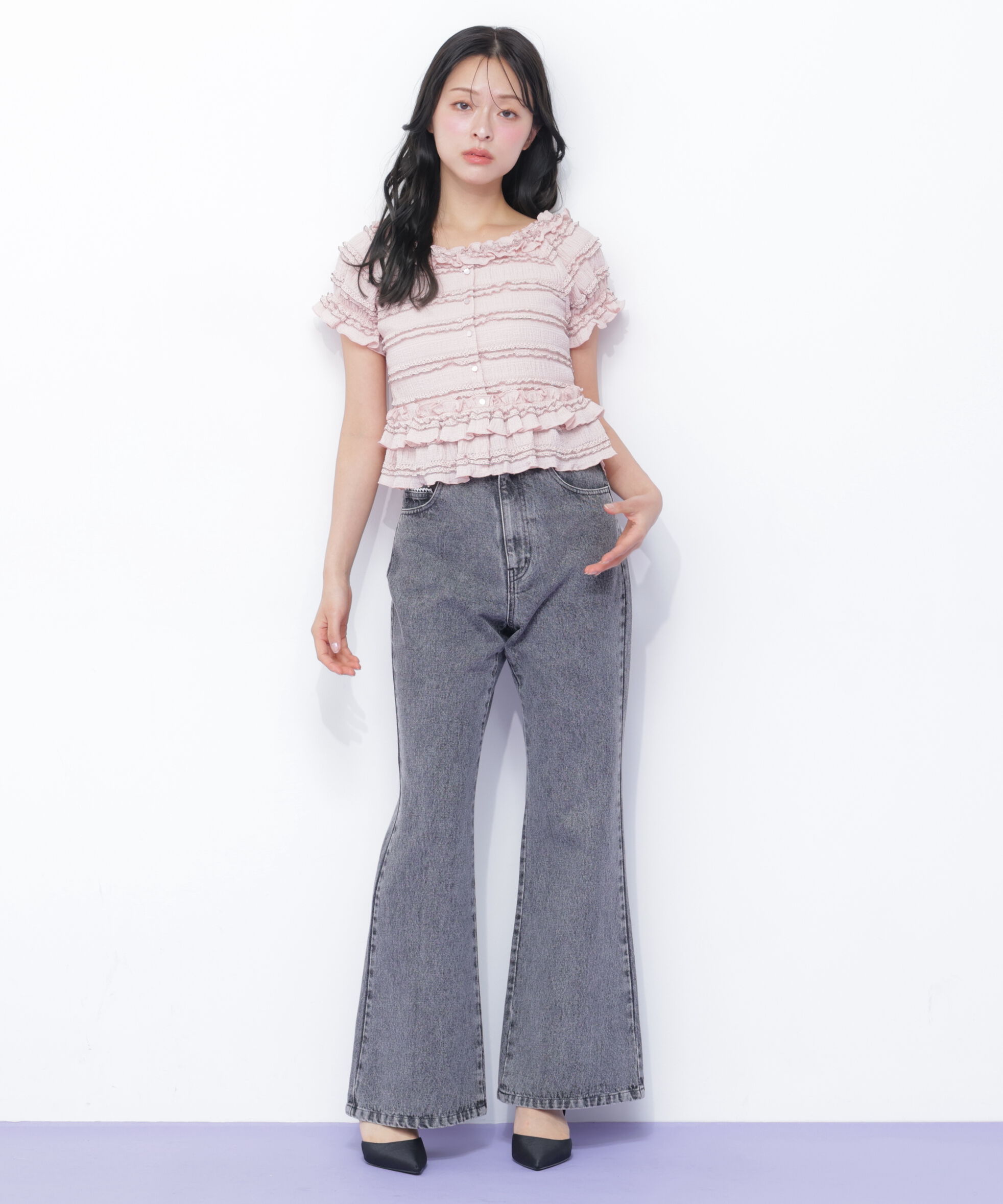  「フリルカットソートップス」|Tシャツ・カットソー|