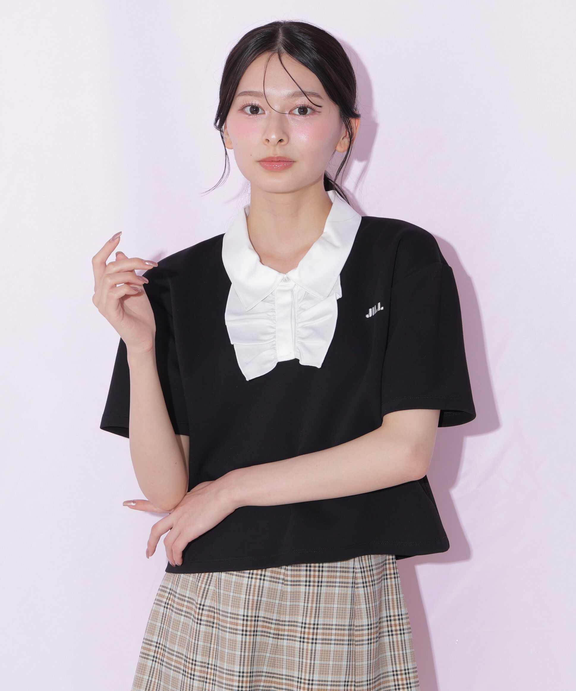  「フリルポロカットソー」|Tシャツ・カットソー|