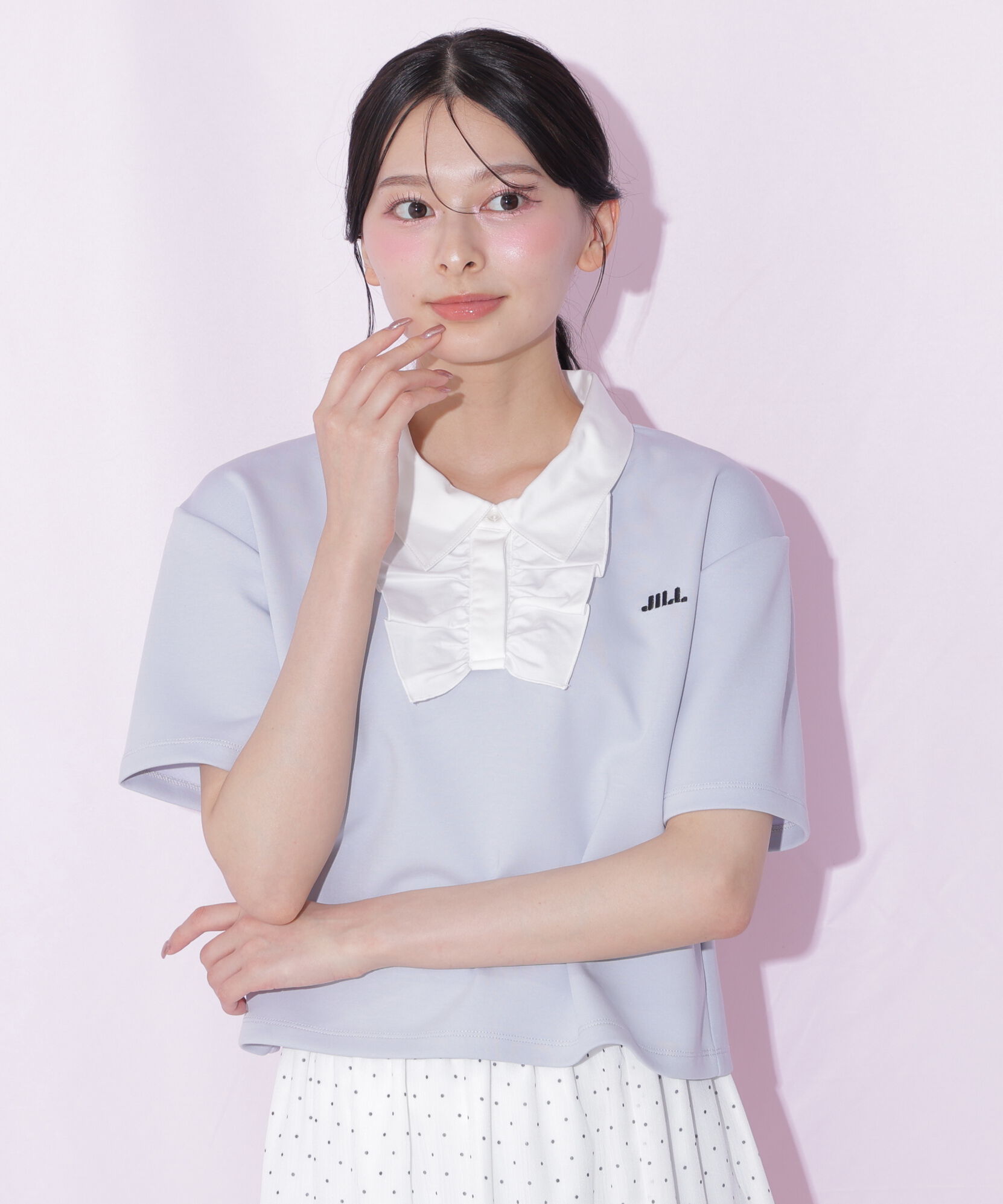  「フリルポロカットソー」|Tシャツ・カットソー|