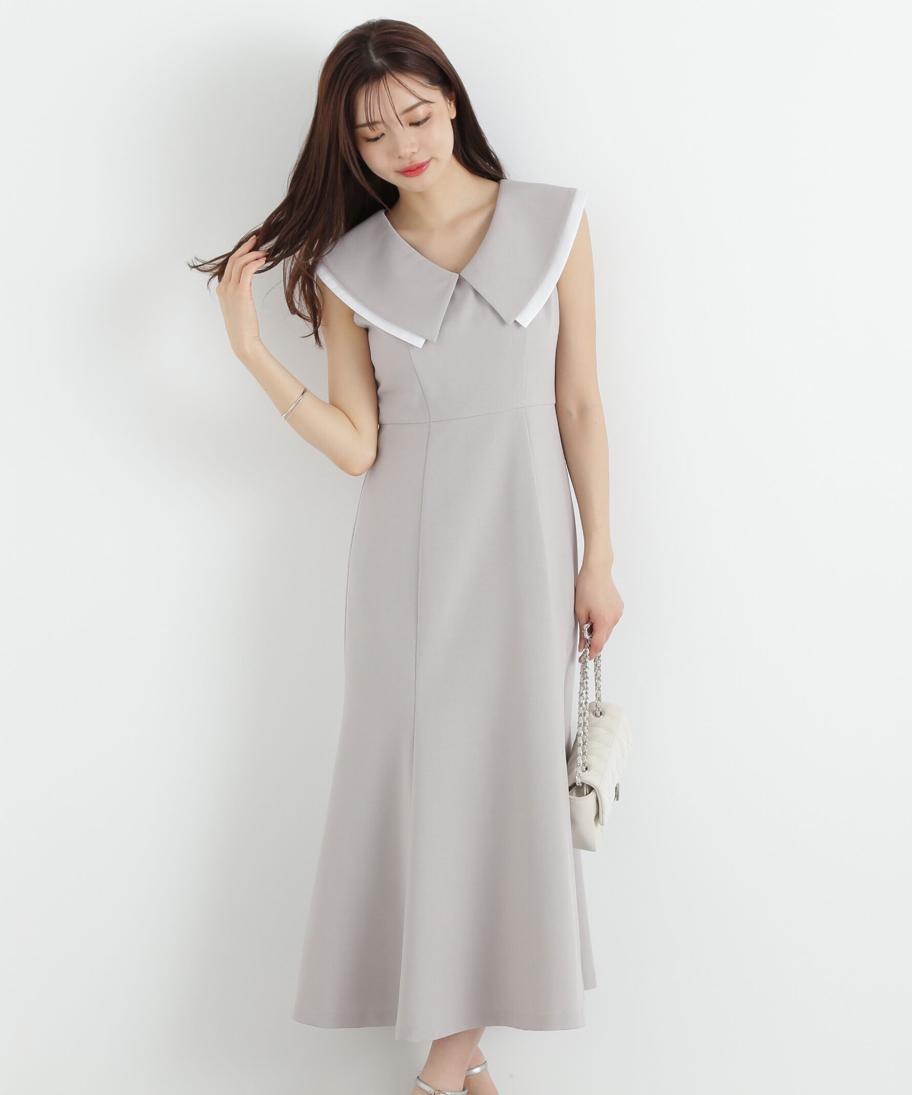 PROPORTION BODY DRESSING「ビッグカラーマーメイドワンピース」|ワンピース|