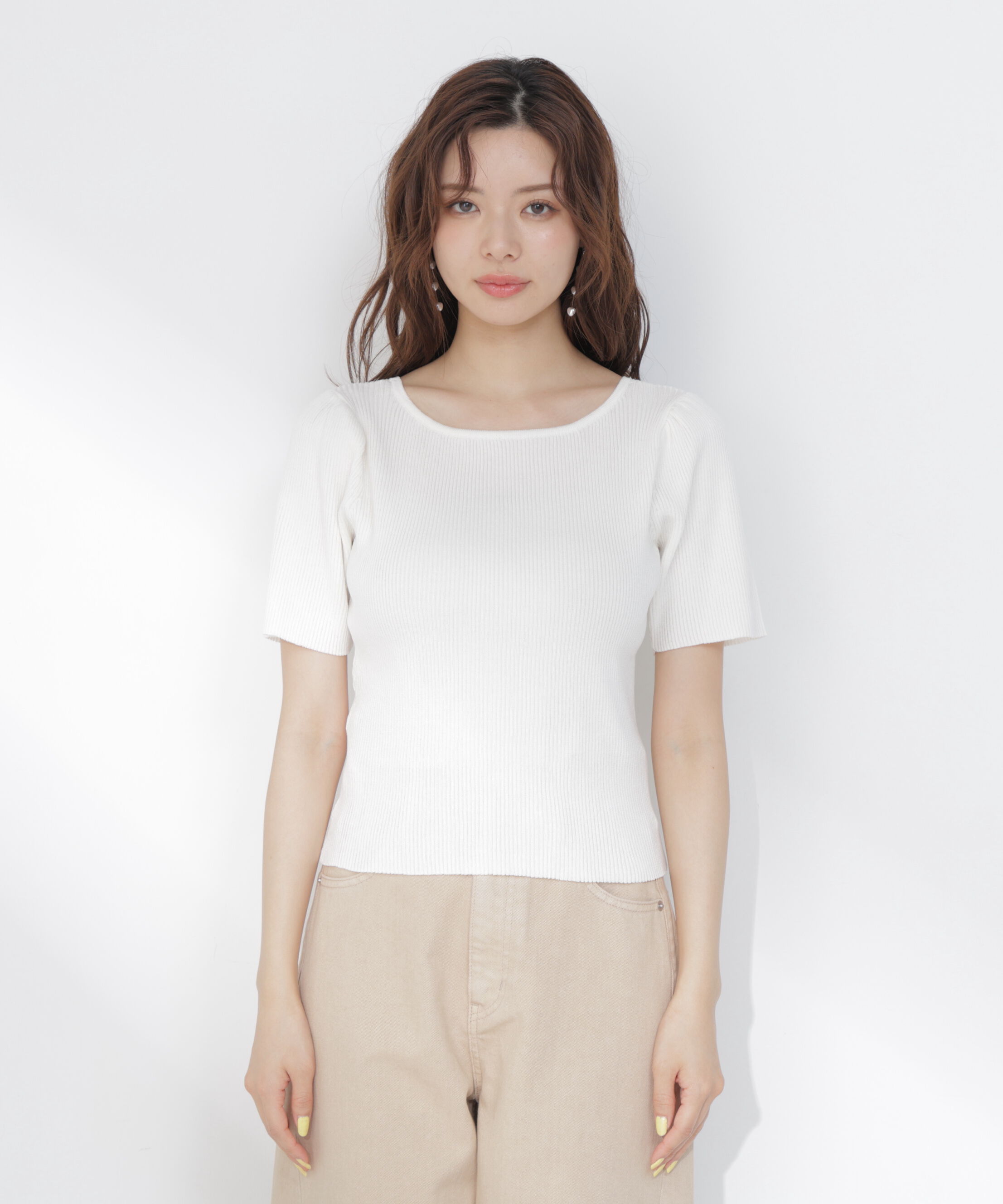 PROPORTION BODY DRESSING「前後2wayストラップラウンドリブニット」|ニット・セーター|