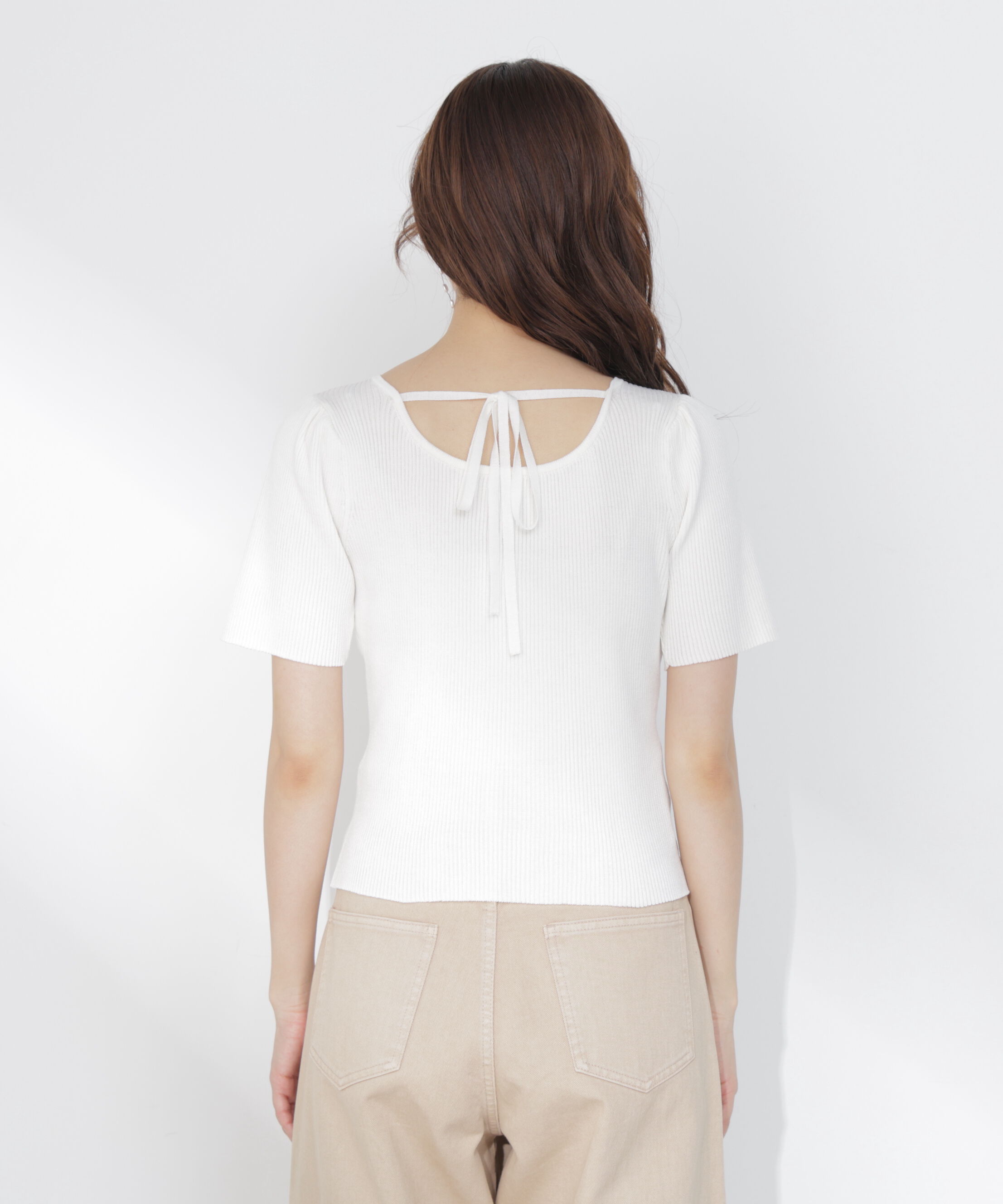 PROPORTION BODY DRESSING「前後2wayストラップラウンドリブニット」|ニット・セーター|