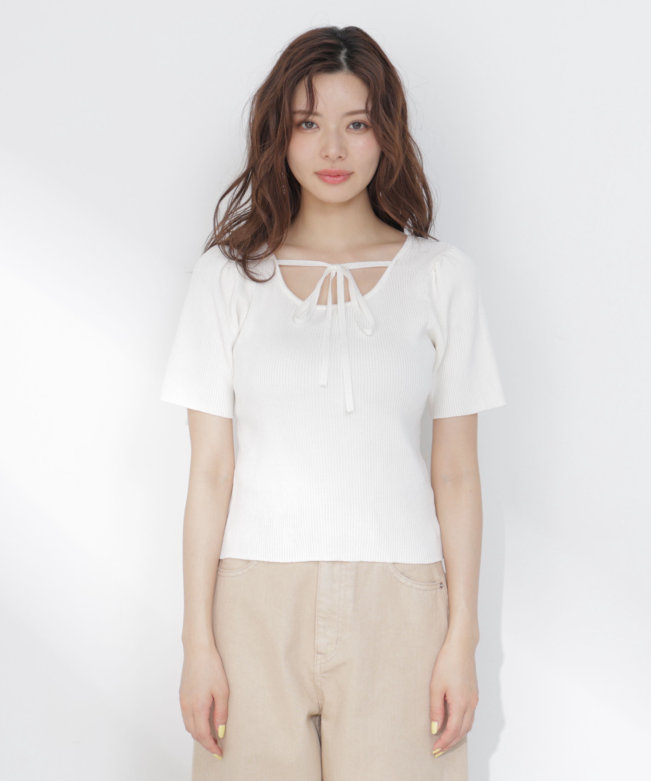 PROPORTION BODY DRESSING「前後2wayストラップラウンドリブニット」|ニット・セーター|