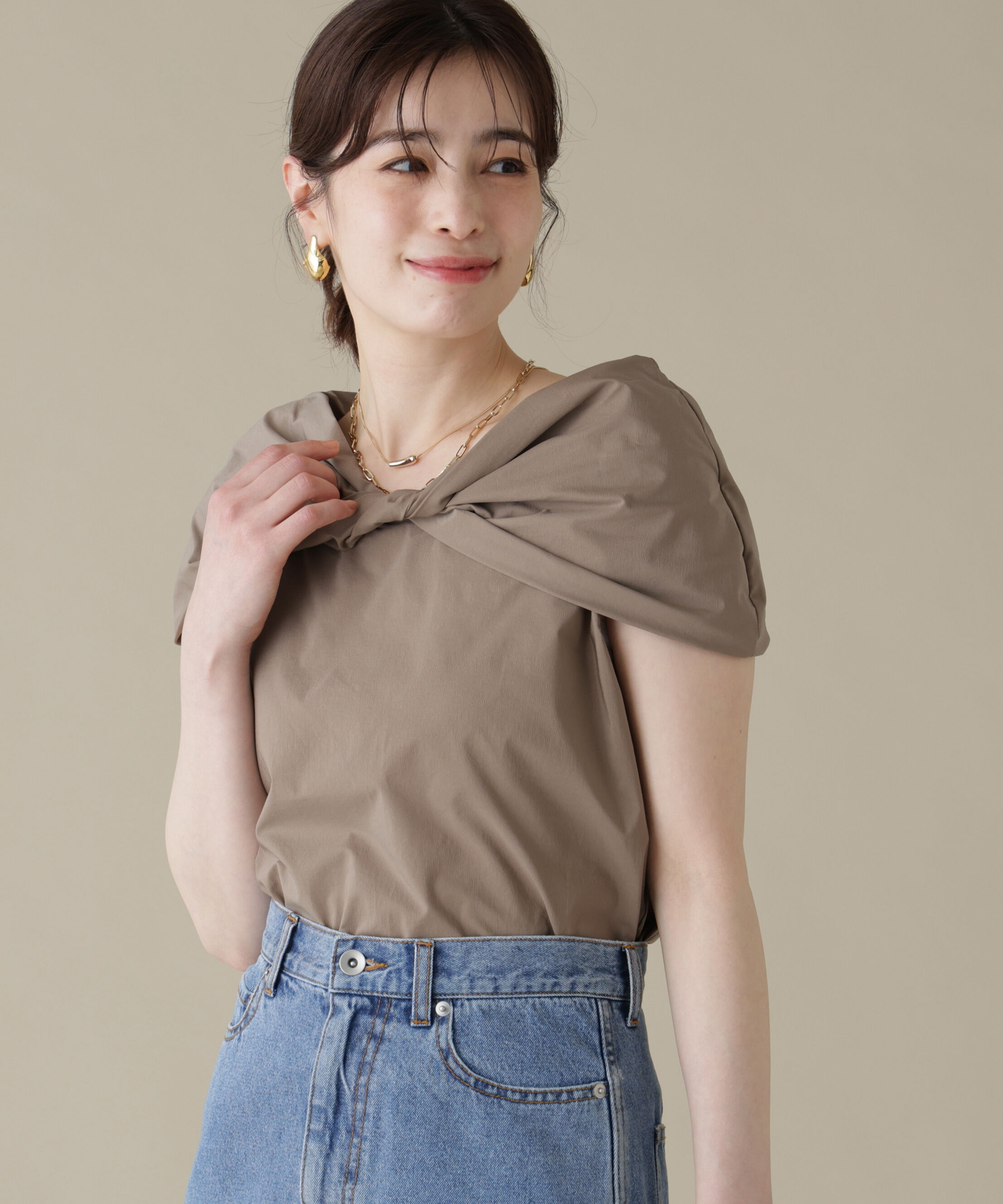 「ツイストオフショルカットソー」|Tシャツ・カットソー|