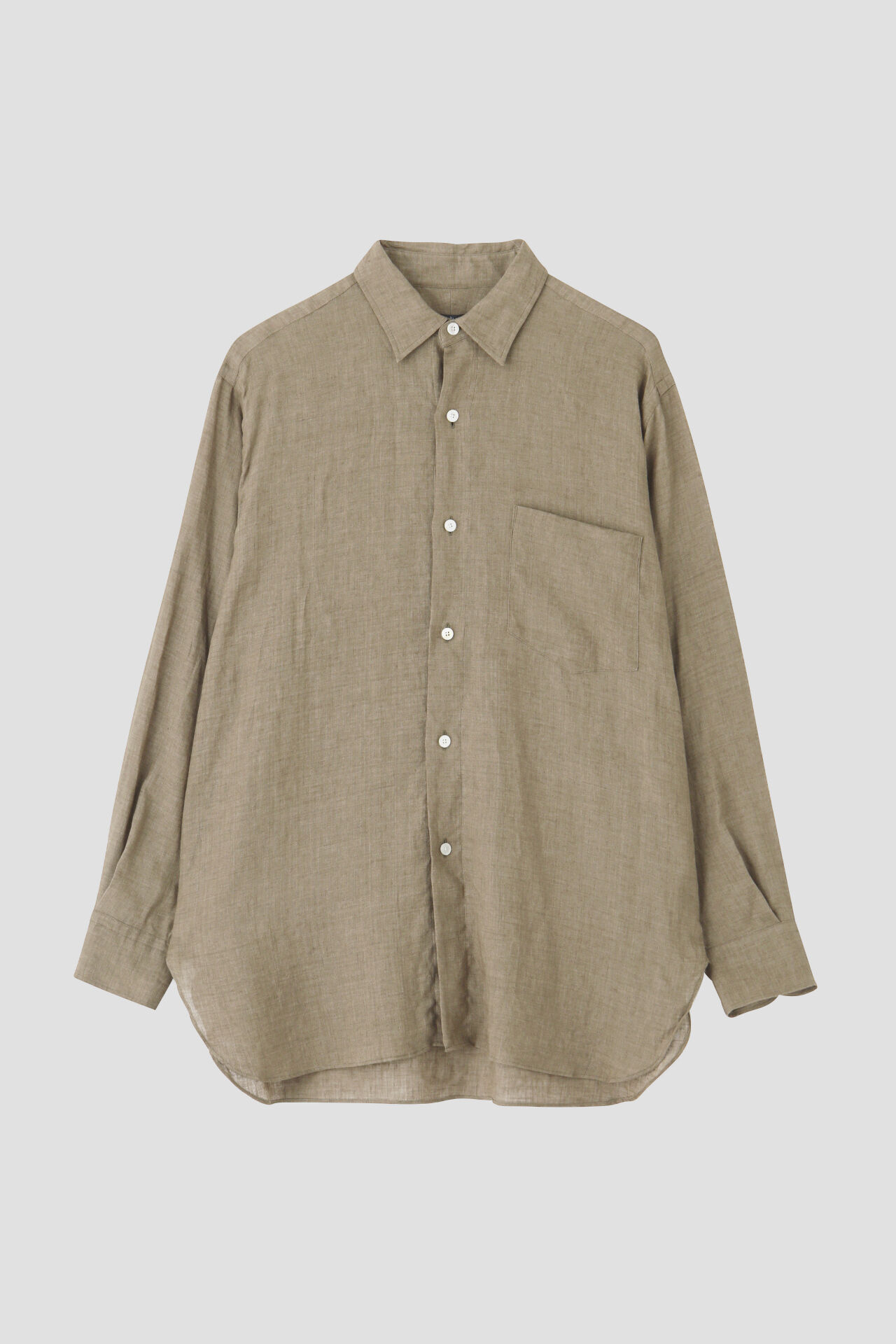 YLEVE 「YLEVE / LINEN POPLIN SHIRT WOEMN」|シャツ・ブラウス|カーキ