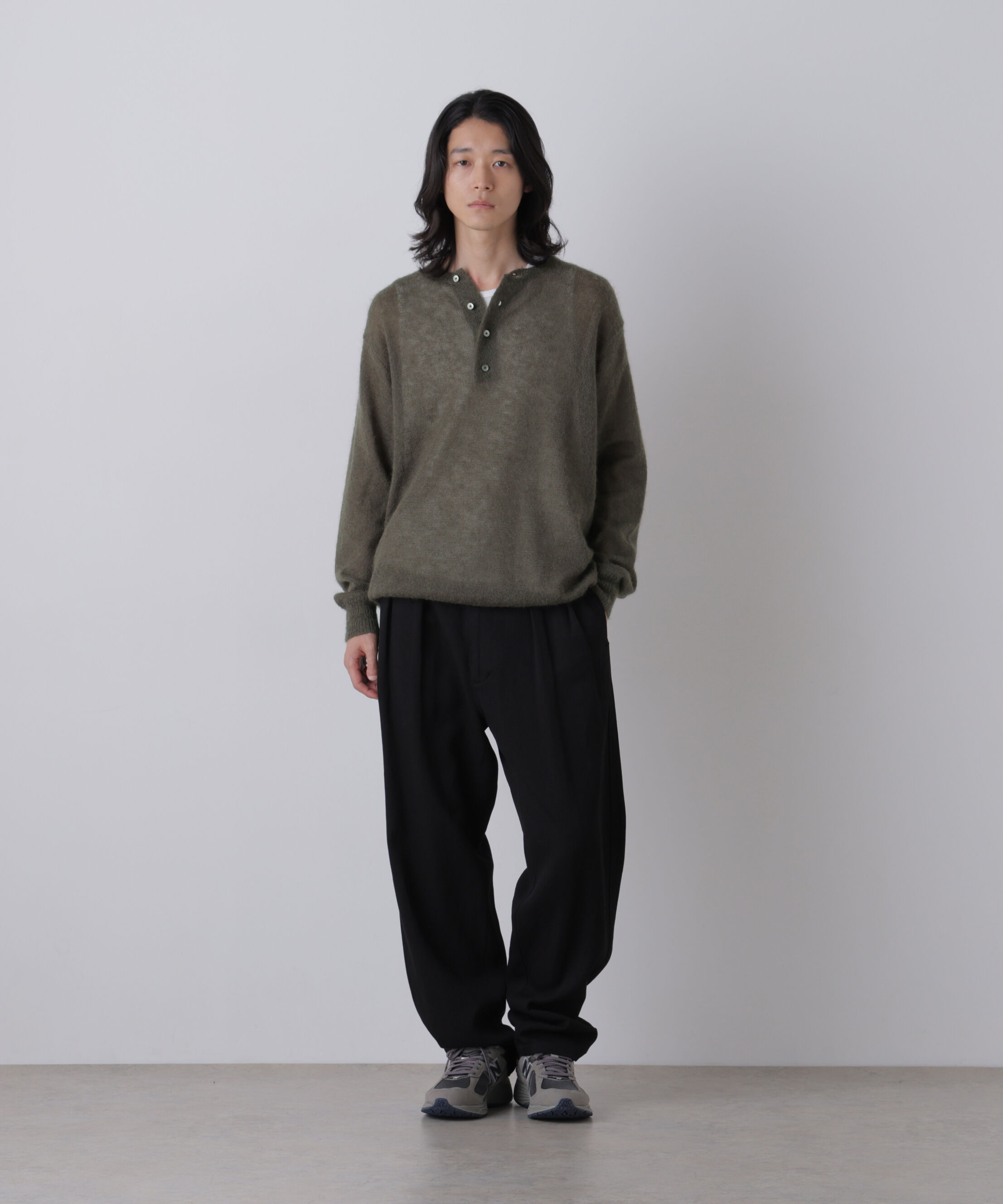 YLEVE 「YLEVE / SUPER KID MOHAIR HENRY NECK KNIT」|ニット・セーター|