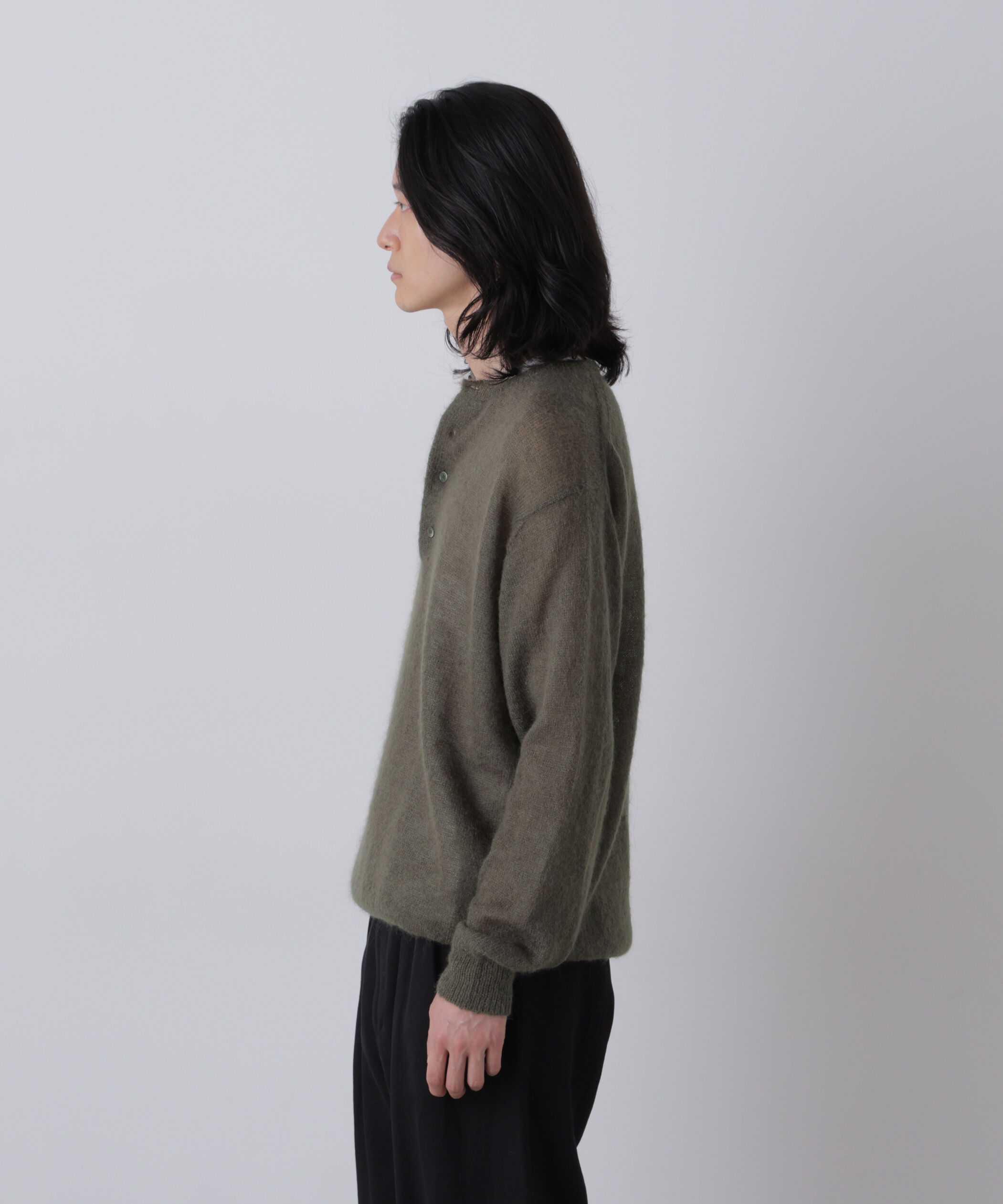 YLEVE 「YLEVE / SUPER KID MOHAIR HENRY NECK KNIT」|ニット・セーター|
