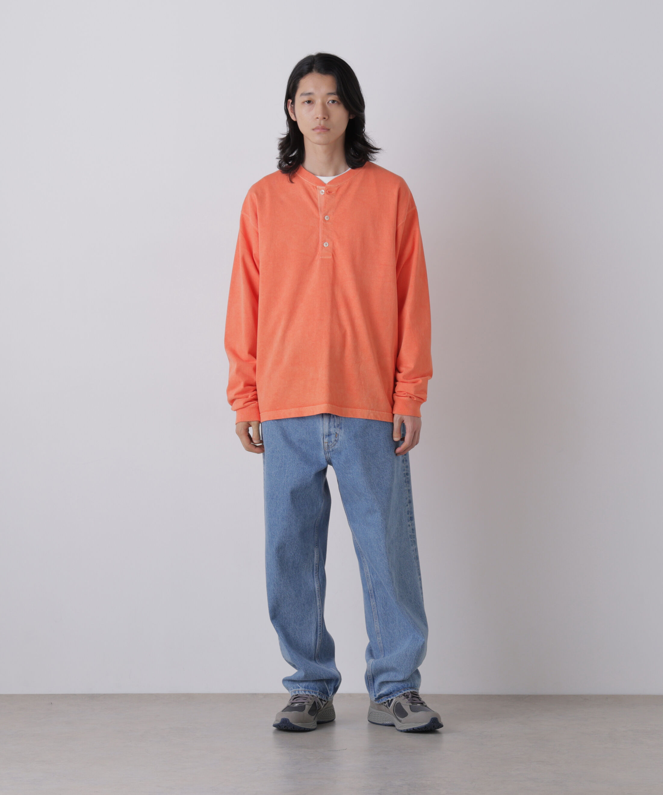 YLEVE 「YLEVE / PIGMENT DYED COTTON HENRY NECK LONG-SLEEVE T」|Tシャツ・カットソー|