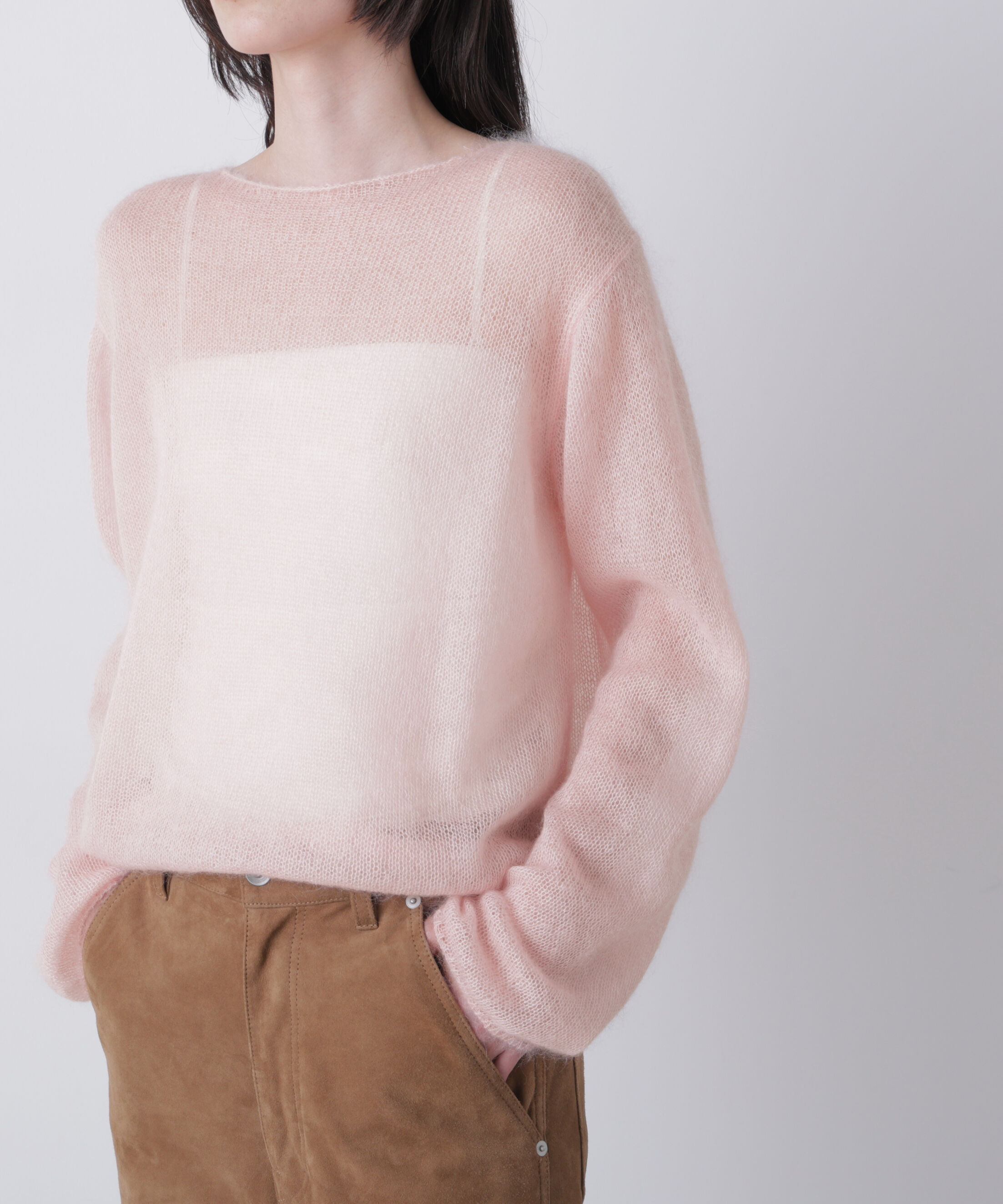YLEVE 「YLEVE / SUPER KID MOHAIR BOAT-NECK KNIT」|ニット・セーター|