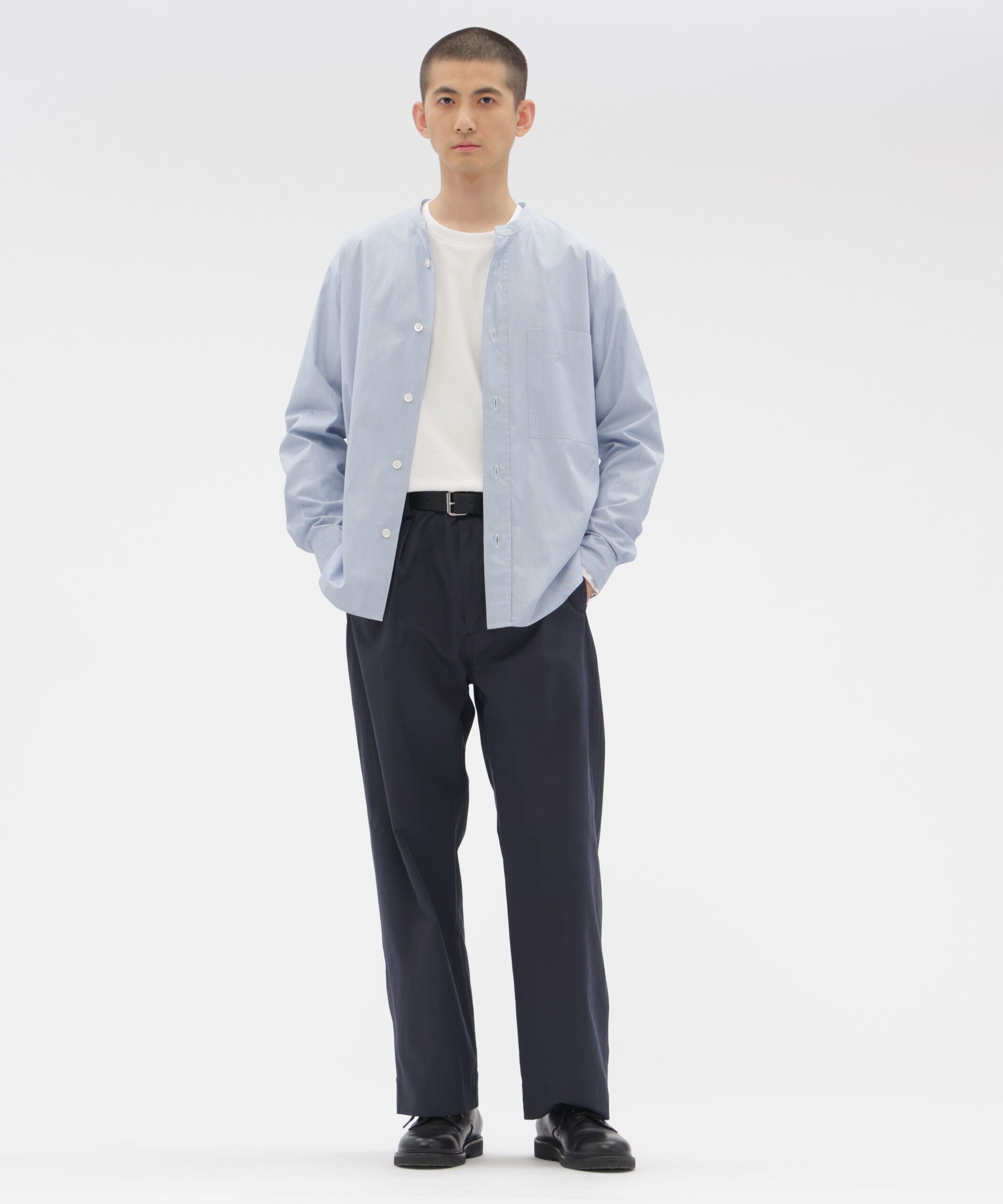 MARGARET HOWELL「COTTON HAIRLINE STRIPE SHIRT」|シャツ・ブラウス|