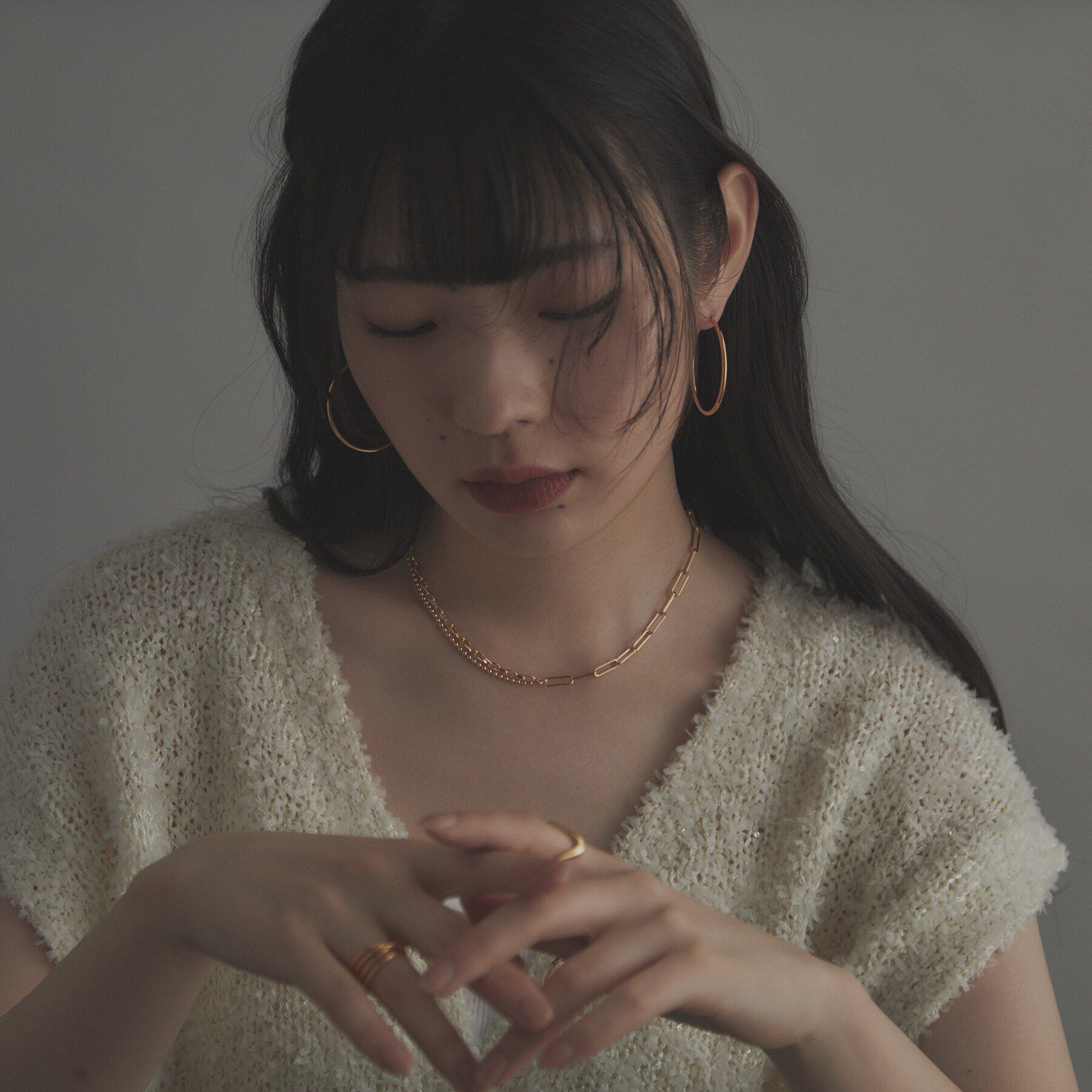 COCOSHNIK ONKITSCH「シルバー ソリッドフープピアスL GP」|ピアス|