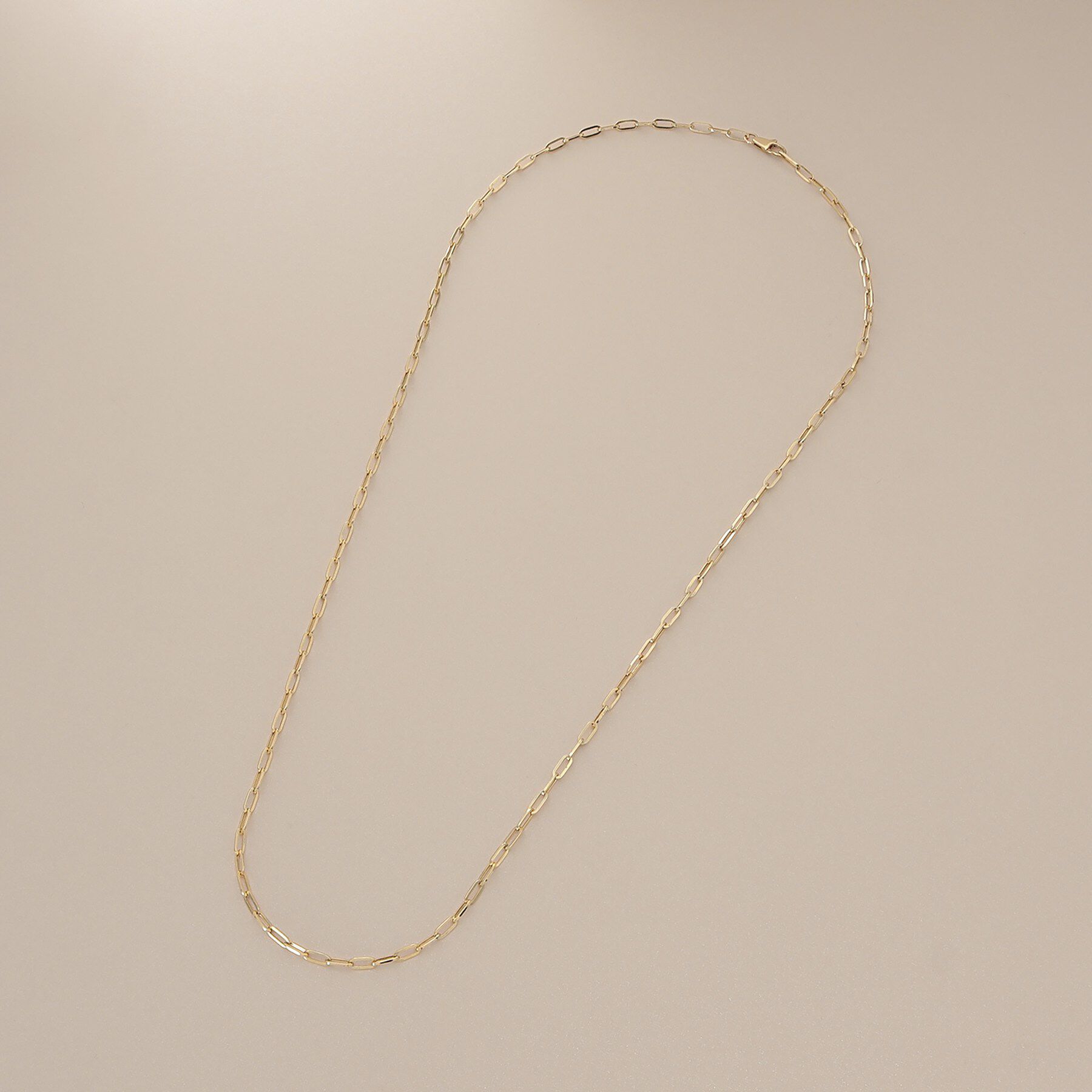 COCOSHNIK「K10中空プリムケーブルチェーン ネックレス（60cm）」|ネックレス|