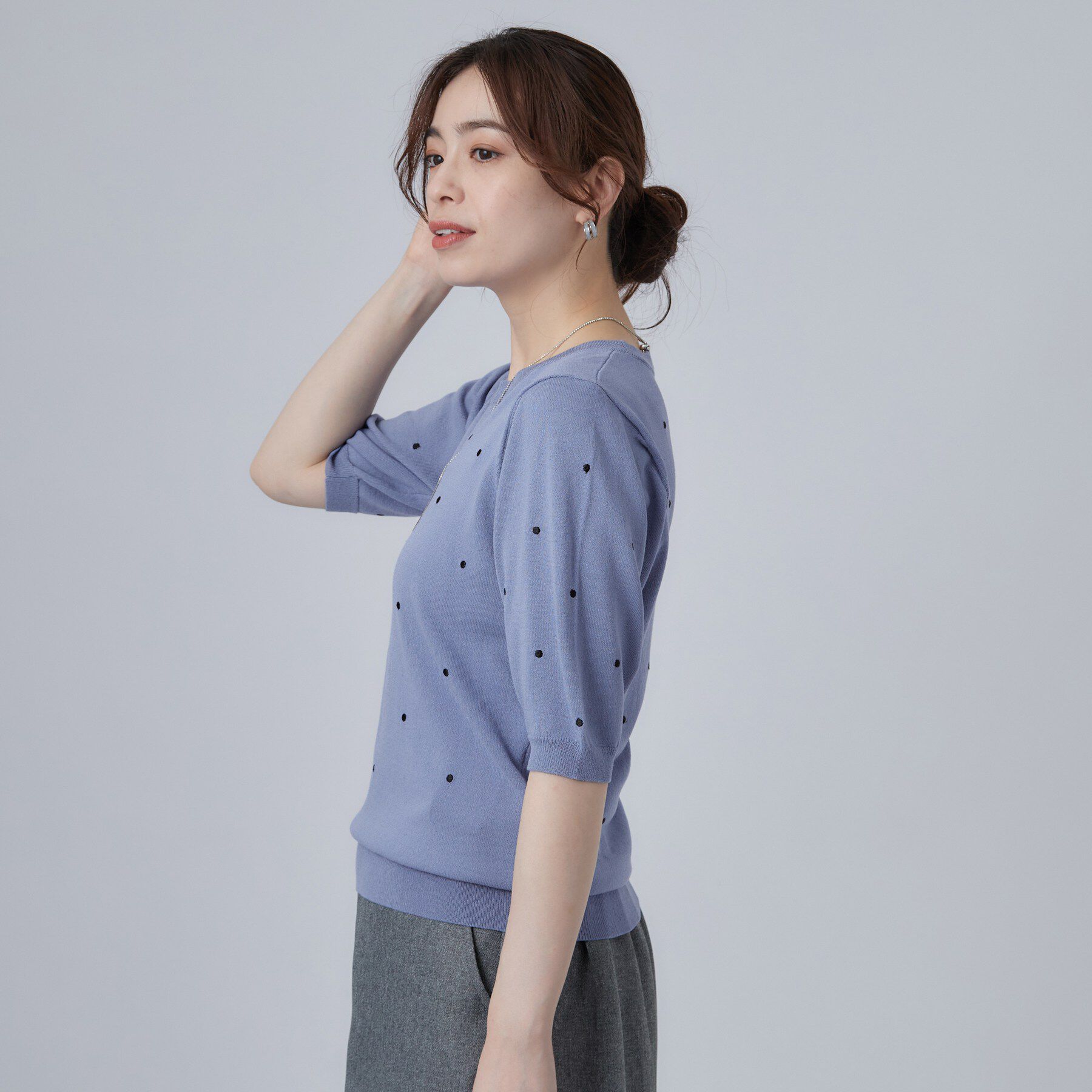 SHOO･LA･RUE「ドット刺繍ニット」|ニット・セーター|