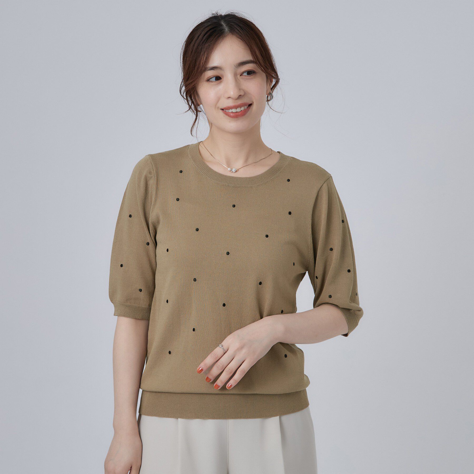 SHOO･LA･RUE「ドット刺繍ニット」|ニット・セーター|