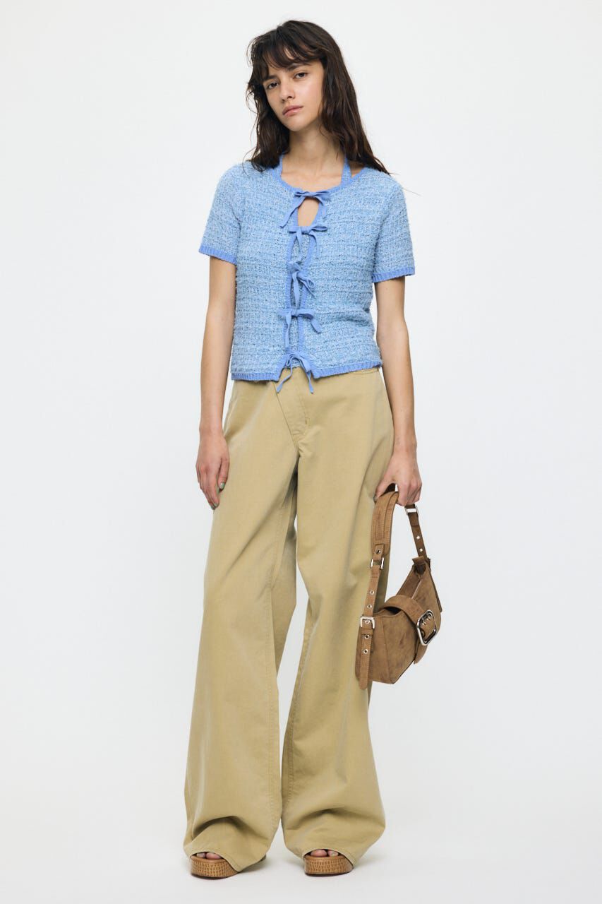 MOUSSY「CROSS CHINO WIDE STRAIGHT」|デニム|