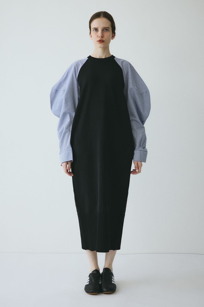 HeRIN.CYE「Volume sleeve knit dress」|ワンピース|BLK