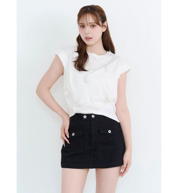 CALNAMUR「3Dローズトップス」|Tシャツ・カットソー|