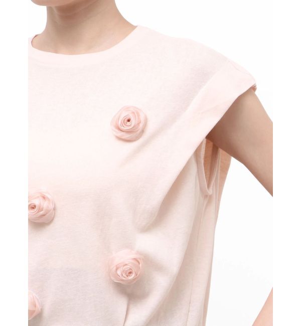CALNAMUR「3Dローズトップス」|Tシャツ・カットソー|