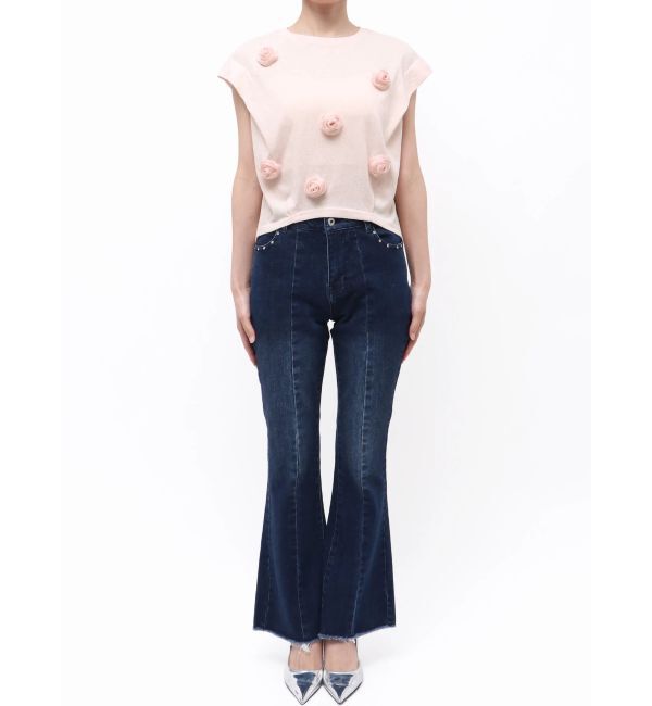 CALNAMUR「3Dローズトップス」|Tシャツ・カットソー|