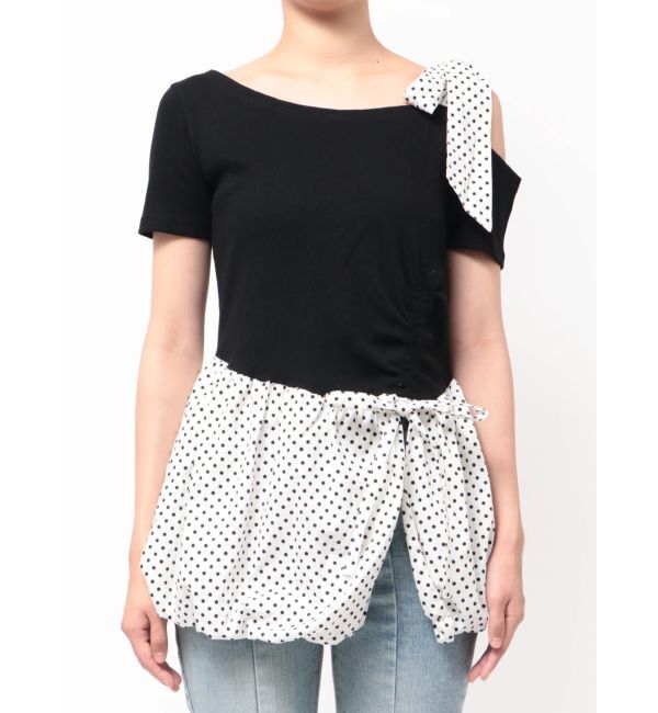 CALNAMUR「ワンショルデザイン半袖トップス」|Tシャツ・カットソー|