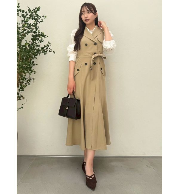 dazzlin「【WEB限定カラーあり】トレンチディティールジレワンピース」|ワンピース|