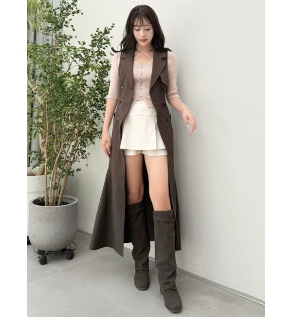 dazzlin「【WEB限定カラーあり】トレンチディティールジレワンピース」|ワンピース|