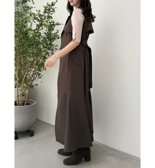 dazzlin「【WEB限定カラーあり】トレンチディティールジレワンピース」|ワンピース|