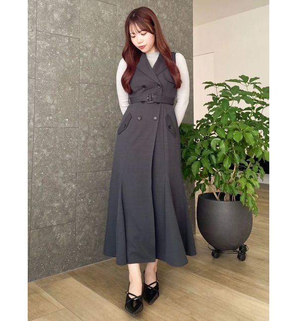 dazzlin「【WEB限定カラーあり】トレンチディティールジレワンピース」|ワンピース|