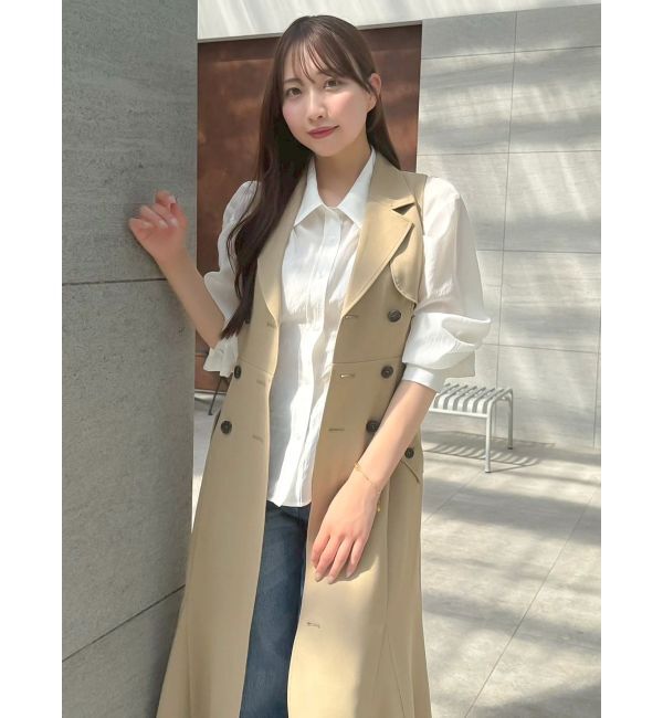 dazzlin「【WEB限定カラーあり】トレンチディティールジレワンピース」|ワンピース|