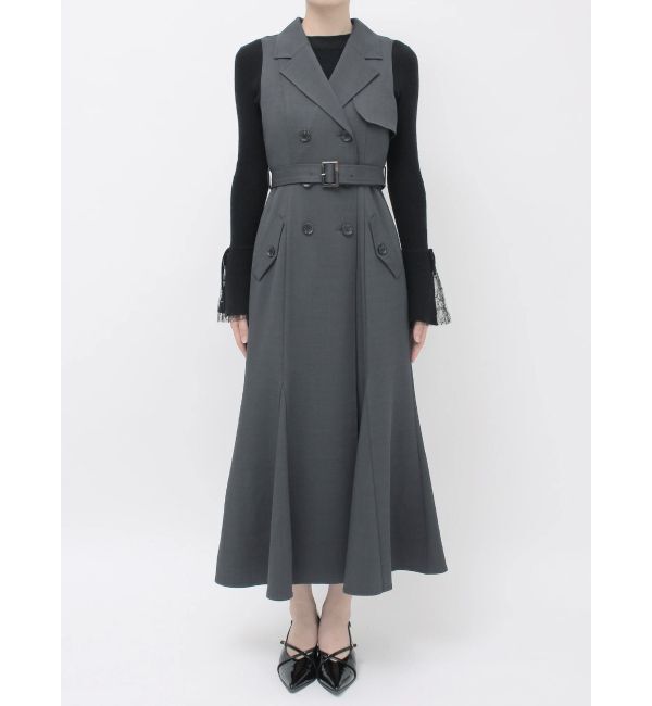 dazzlin「【WEB限定カラーあり】トレンチディティールジレワンピース」|ワンピース|