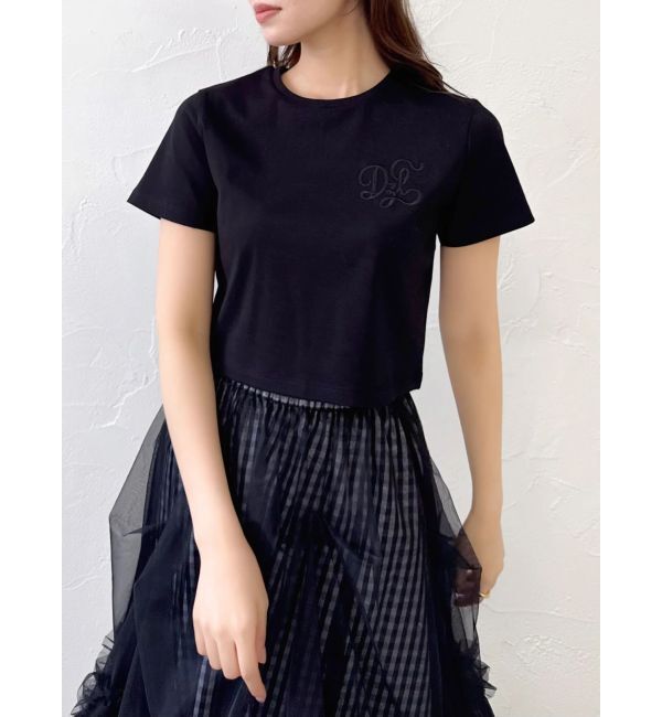 dazzlin「【UV】ラインストーンモチーフコンパクトTシャツ」|Tシャツ・カットソー|