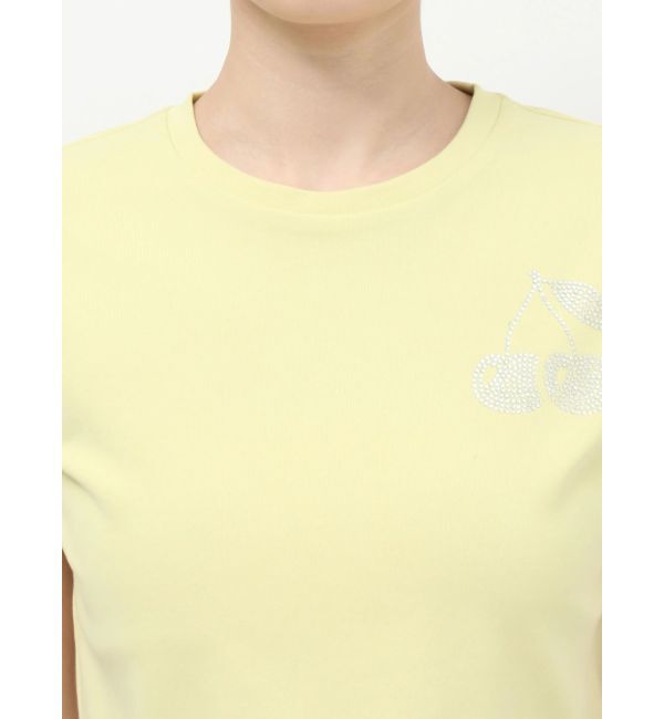 dazzlin「【UV】ラインストーンモチーフコンパクトTシャツ」|Tシャツ・カットソー|