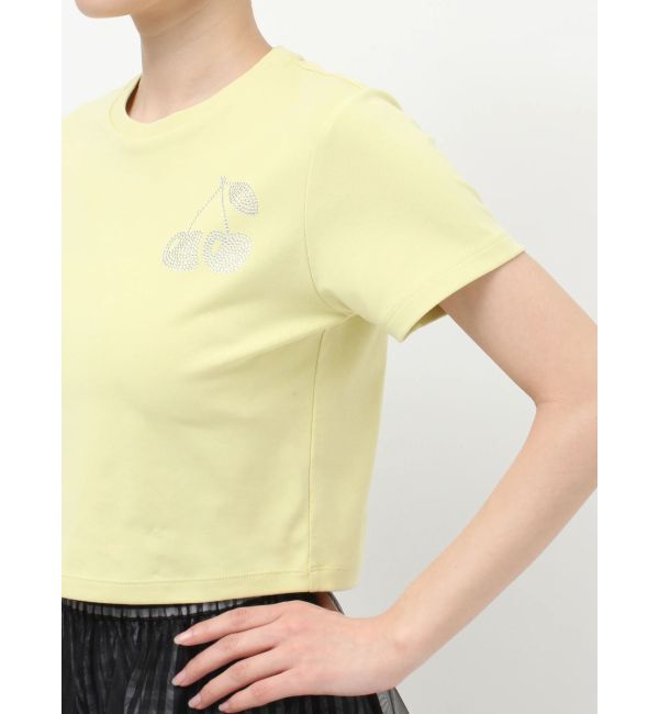 dazzlin「【UV】ラインストーンモチーフコンパクトTシャツ」|Tシャツ・カットソー|