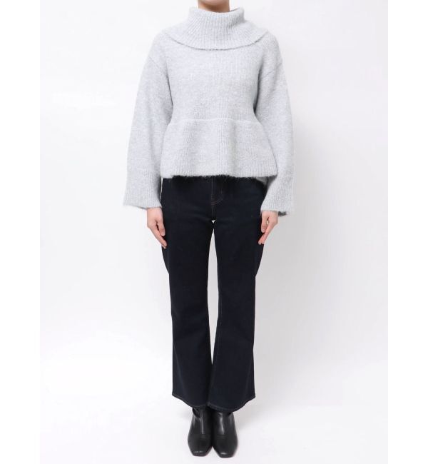 MERCURYDUO「【WEB限定カラーあり】オフタートルペプラムニット」|ニット・セーター|