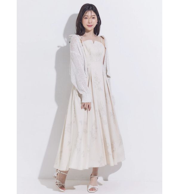MERCURYDUO「リネンライクショルダーリボンキャミワンピース」|ワンピース|