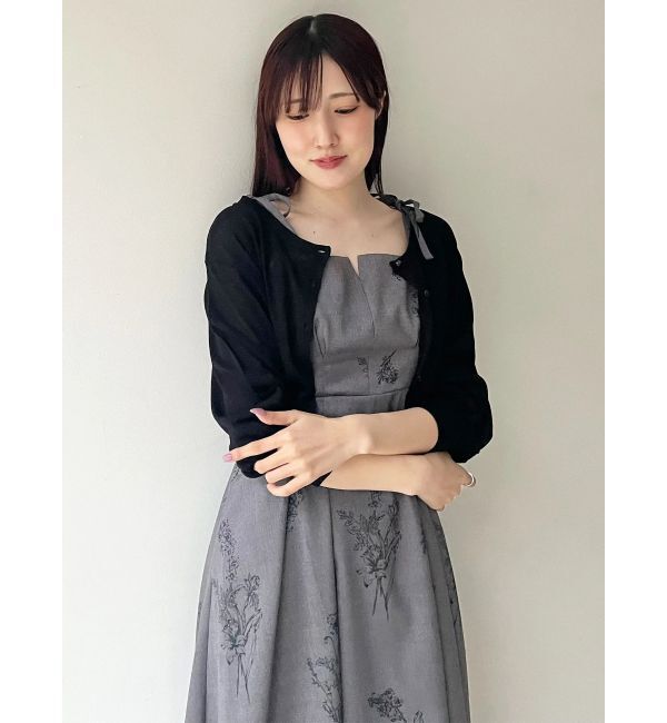 MERCURYDUO「リネンライクショルダーリボンキャミワンピース」|ワンピース|