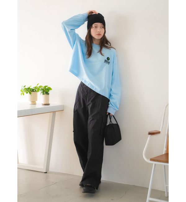 Ungrid「DISCUS別注 ロゴロングスリーブTee」|Tシャツ・カットソー|