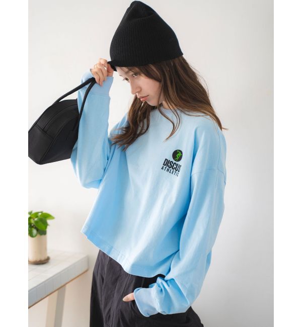 Ungrid「DISCUS別注 ロゴロングスリーブTee」|Tシャツ・カットソー|