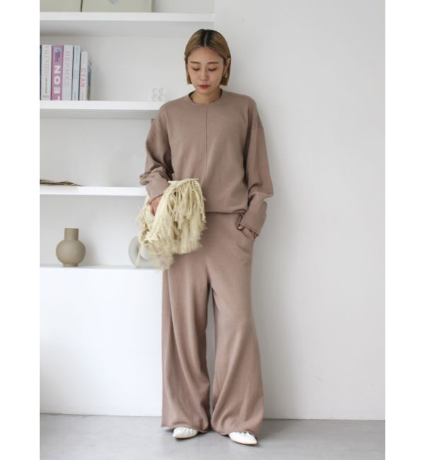Ungrid「ミニループヤーンワイドニットパンツ」|その他|