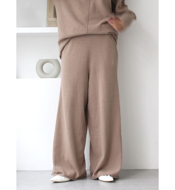 Ungrid「ミニループヤーンワイドニットパンツ」|その他|