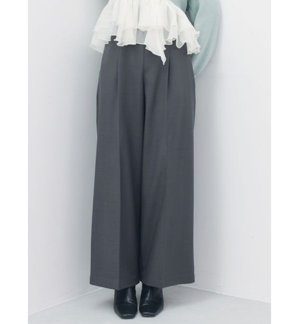 LAGUNAMOON「バイカラーベルトパンツ」|その他|チャコールグレー