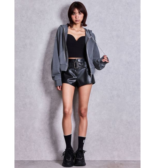 GYDA「bijou string ZIP UPスウェットパーカー」|パーカー|